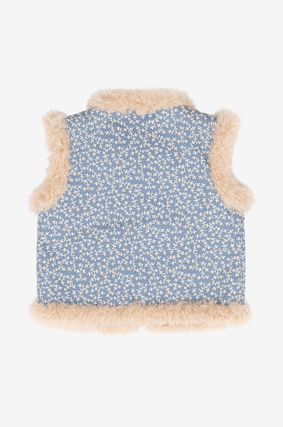 Geblümte Mädchenweste mit Plüschfutter Cutie