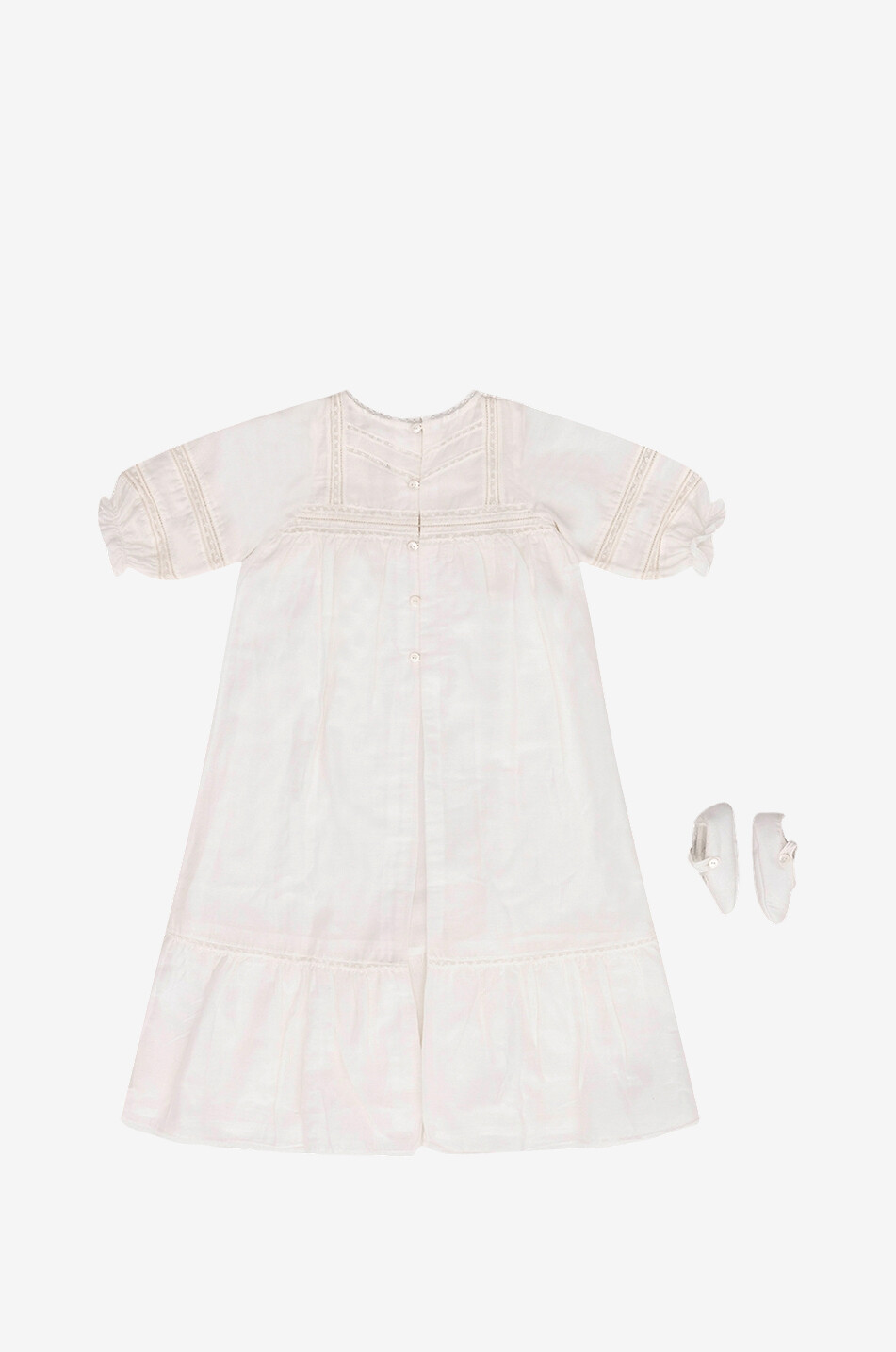 BONPOINT Robe de baptême et chaussons Bébé BLANC 1