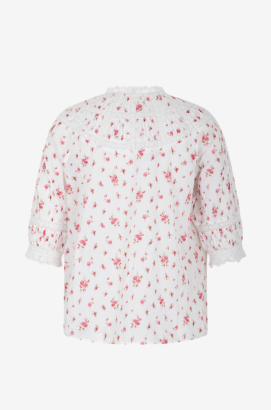 LOVESHACKFANCY Top aus geblümter Baumwolle und Spitze Lorado Damen ROSA 2