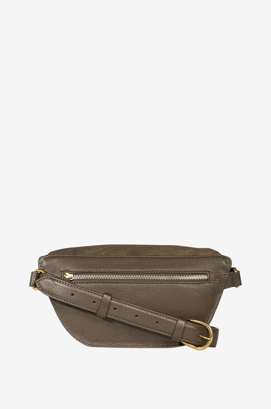 JEROME DREYFUSS Lino suede and grained leather belt bag Women BROWN 3