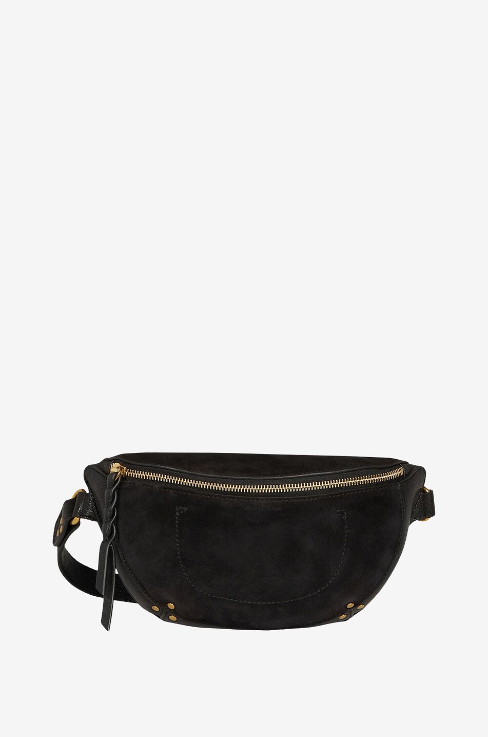 Lino suede and grained leather belt bag