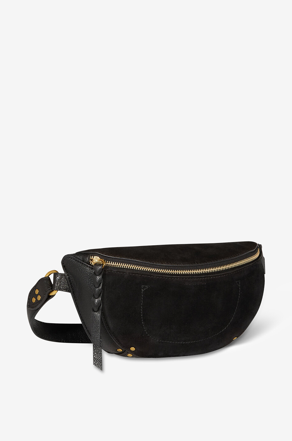 JEROME DREYFUSS Lino suede and grained leather belt bag Women BLACK 2