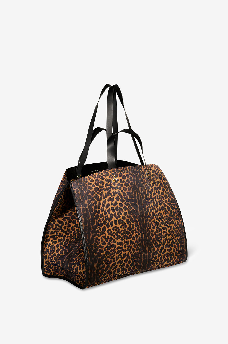 JEROME DREYFUSS Sac cabas en cuir velours imprimé léopard Léon L Femme MARRON 2