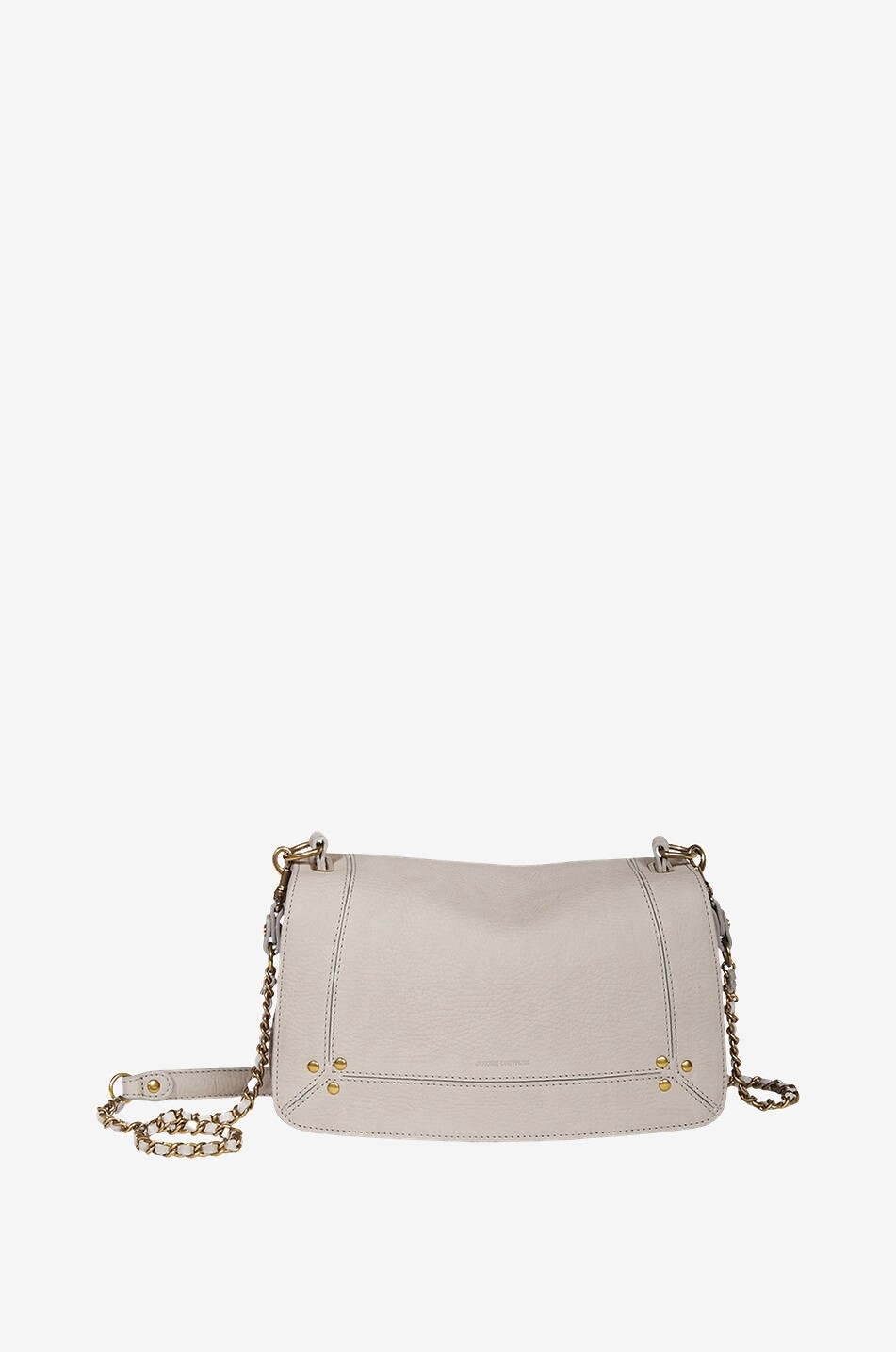 JEROME DREYFUSS Sac porté croisé en cuir nubuck grainé Bobi S Femme GRIS CLAIR 1