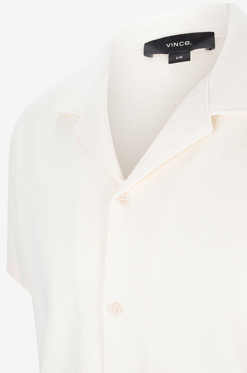 VINCE Chemise à manches courtes en coton Homme BLANC CASSE 3