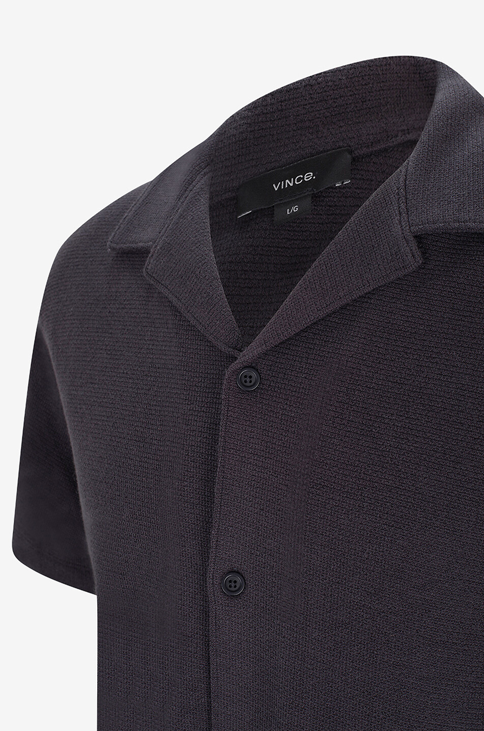 VINCE Chemise à manches courtes en coton Homme NOIR 3