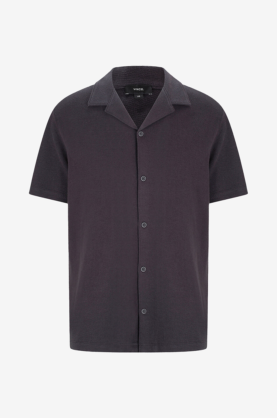 VINCE Chemise à manches courtes en coton Homme NOIR 1