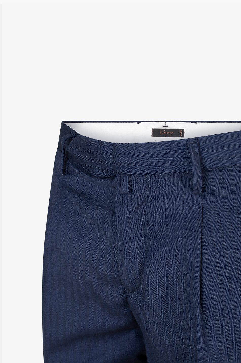 Wool blend baggy trousers with waistband tucks