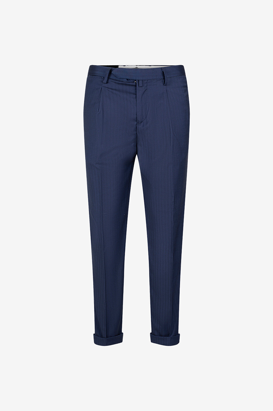 Wool blend baggy trousers with waistband tucks