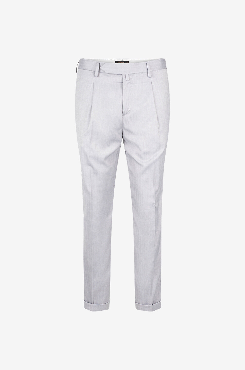 Wool blend baggy trousers with waistband tucks
