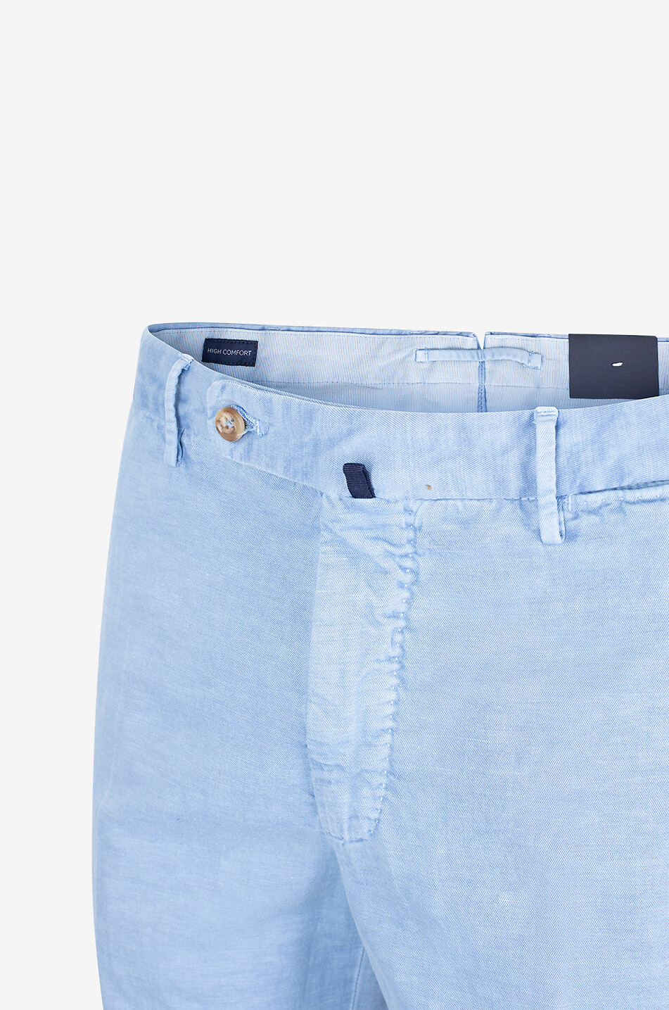 INCOTEX Pattern 39 straight-leg cotton blend trousers Men LIGHT BLUE 3