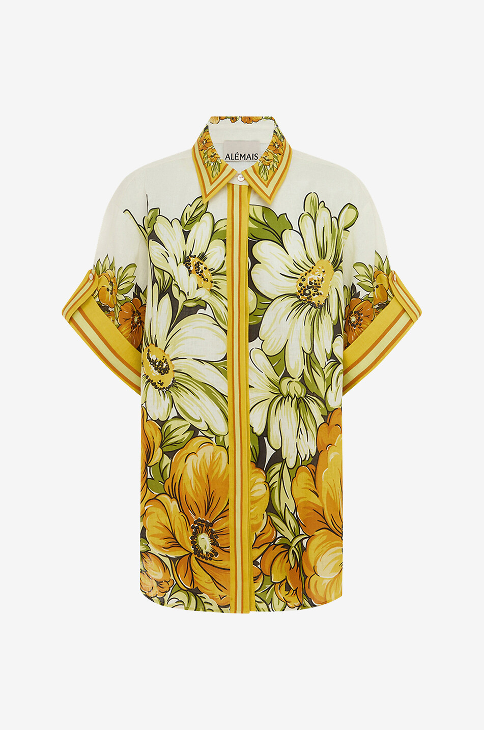 Gisela floral linen oversize shirt