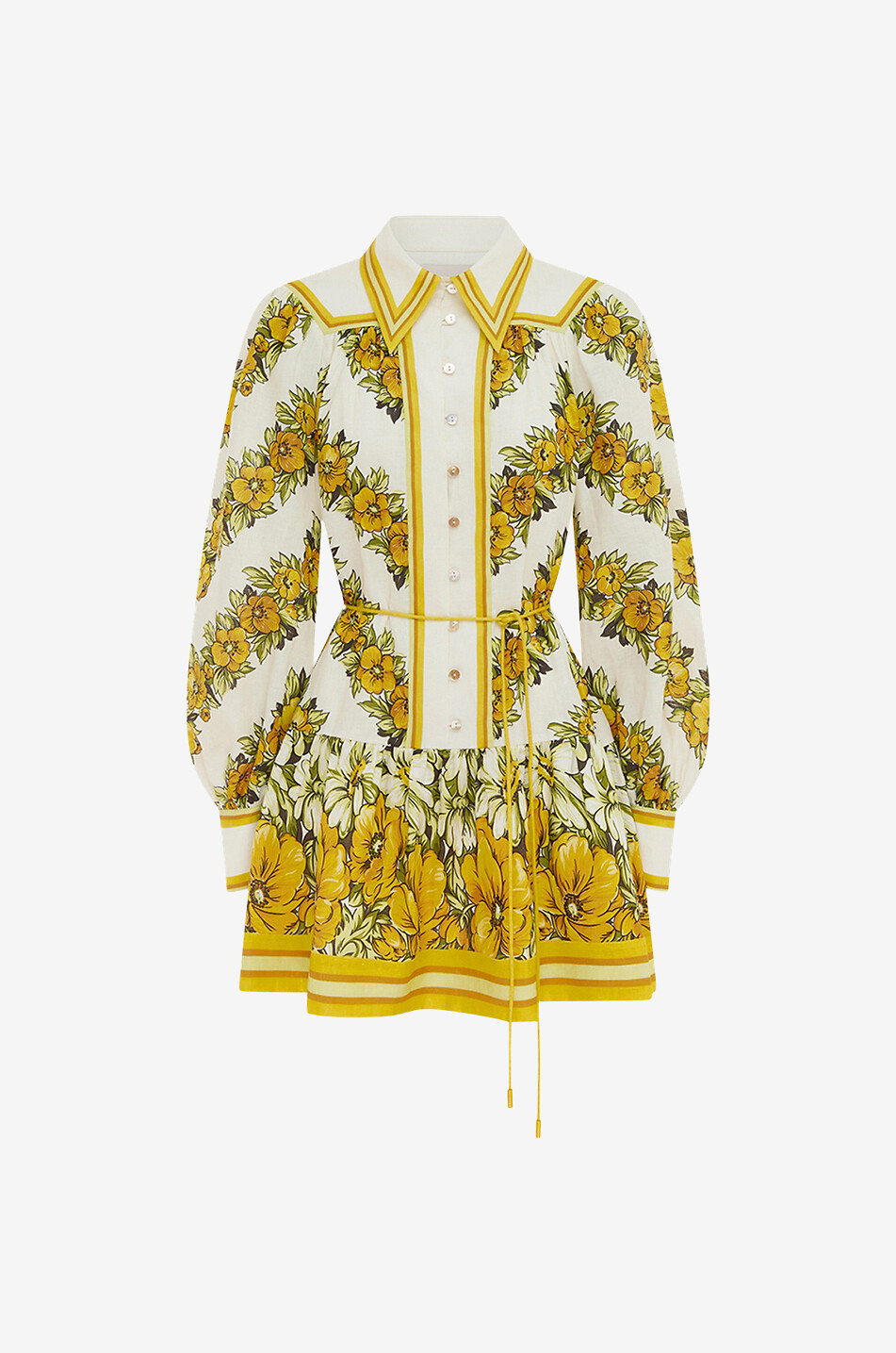 Gisela linen mini shirt dress