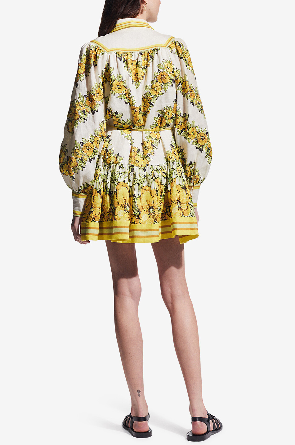 Gisela linen mini shirt dress