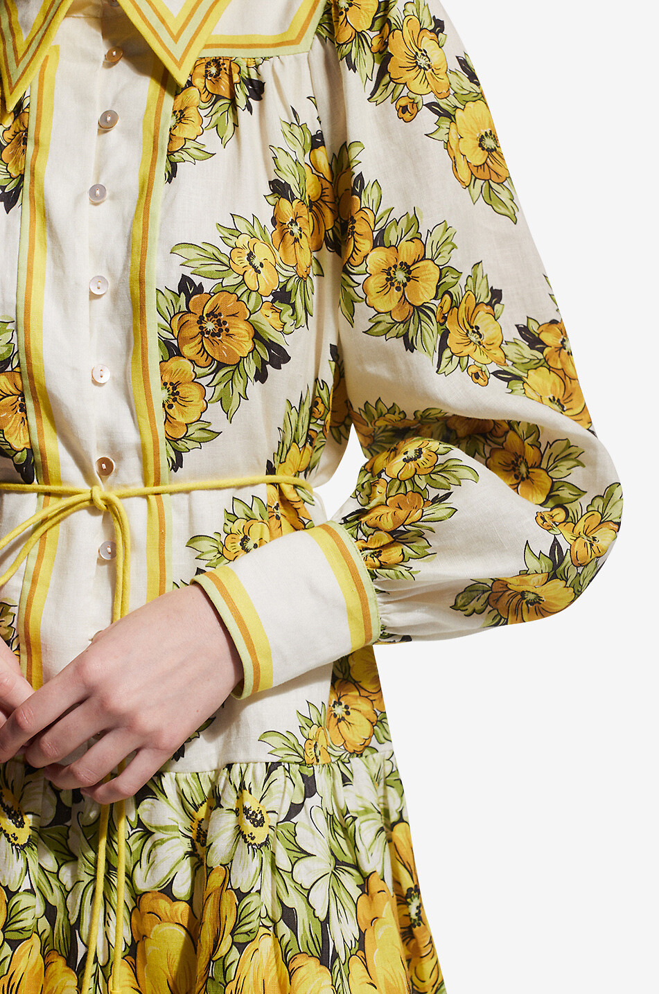 Gisela linen mini shirt dress