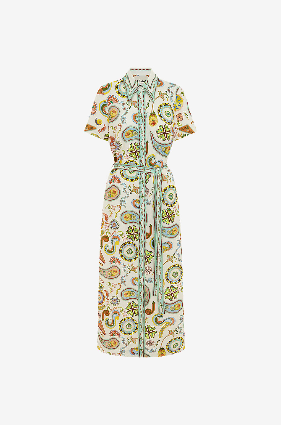 Arcade linen long shirt dress