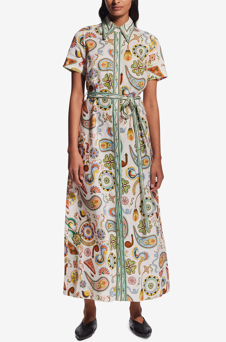 Robe chemise longue en lin Arcade