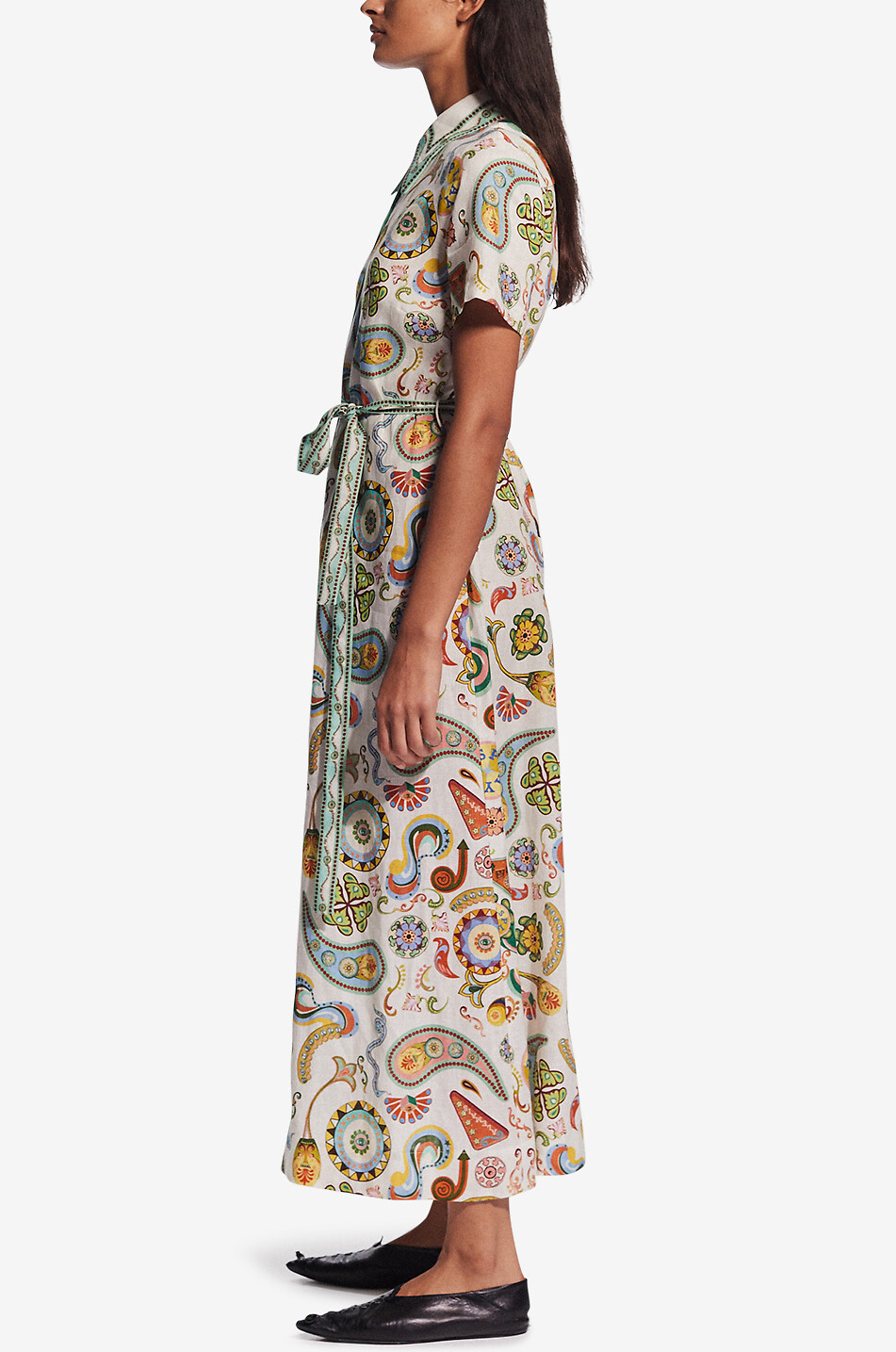 Robe chemise longue en lin Arcade