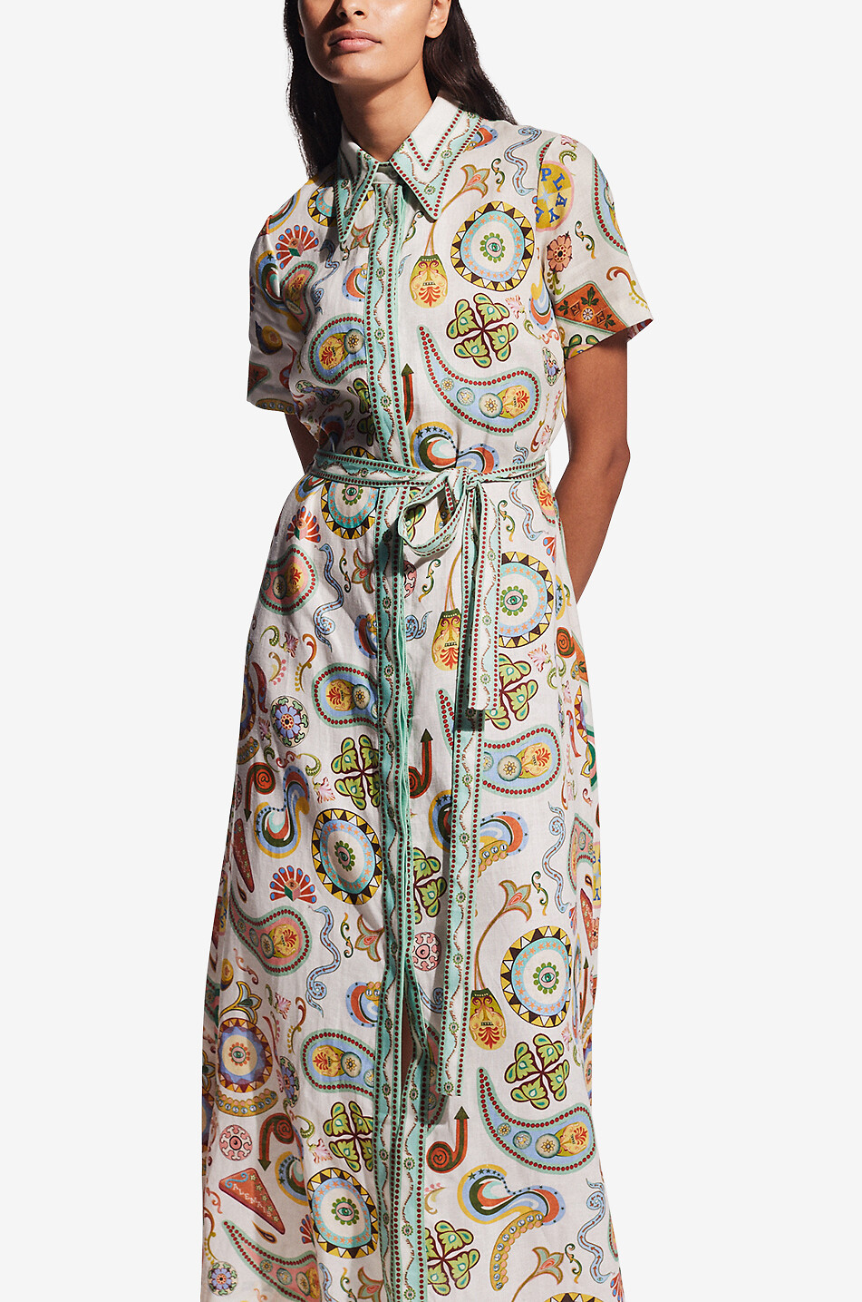 Robe chemise longue en lin Arcade