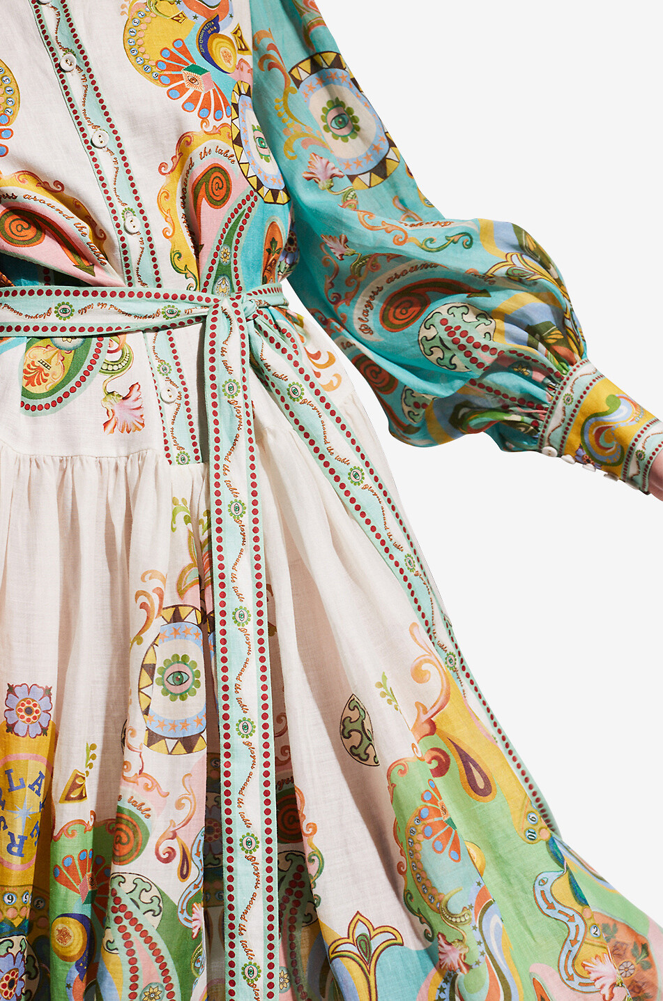 ALEMAIS Robe chemise longue en ramie Pinball Femme MULTICOLORE 5
