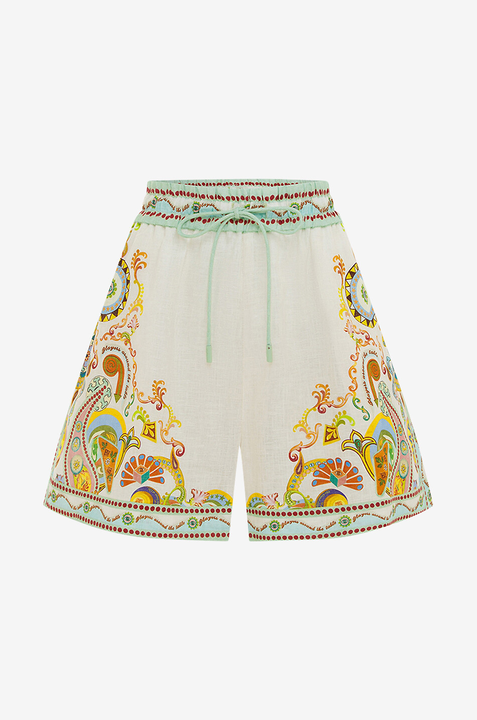 Short en lin imprimé Pinball