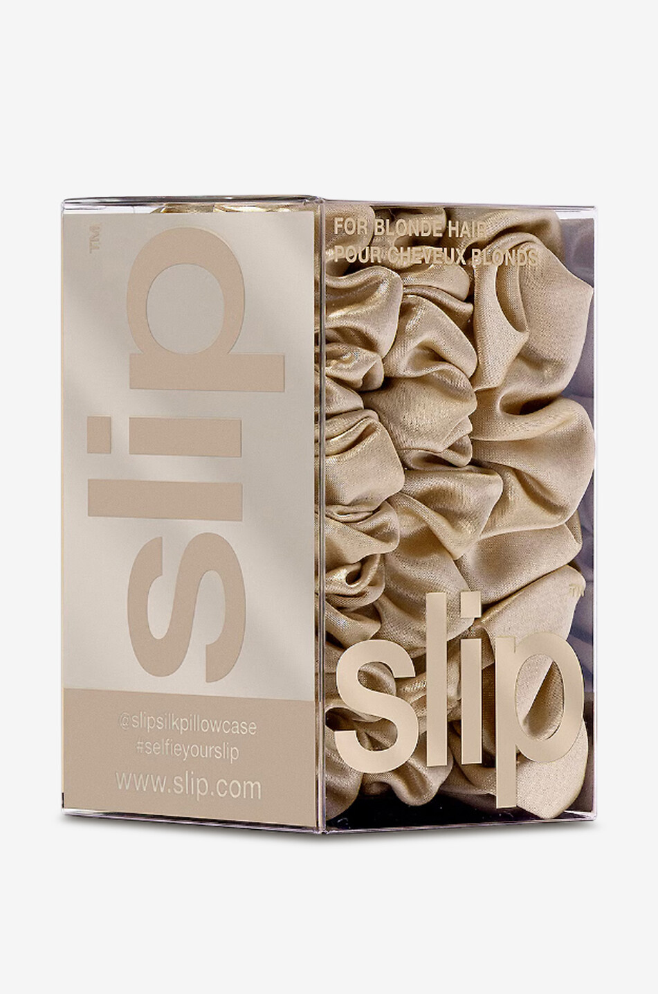 SLIP Lot de 3 élastiques en soie pour cheveux Slipsilk Blonde Unisexe Incolore 3