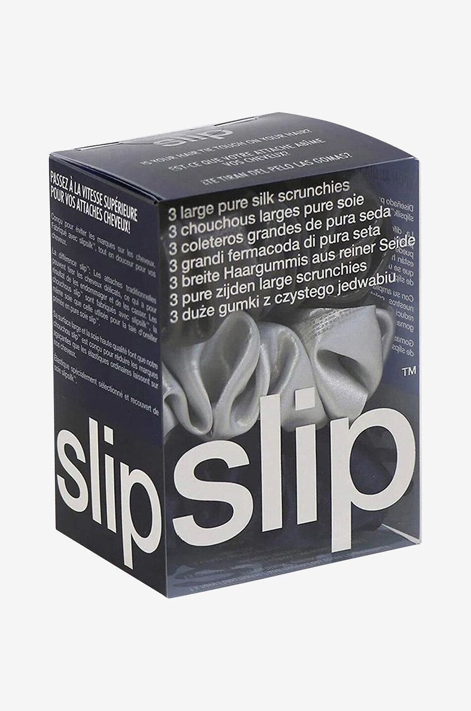 SLIP Lot de 3 élastiques en soie pour cheveux Slipsilk Large Midnight Unisexe Incolore 2
