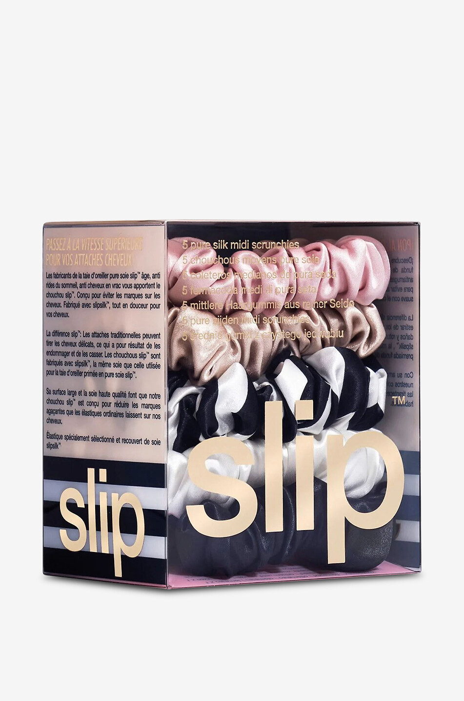 SLIP Lot de 5 élastiques en soie pour cheveux Slipsilk Midi Multi Unisexe Incolore 3