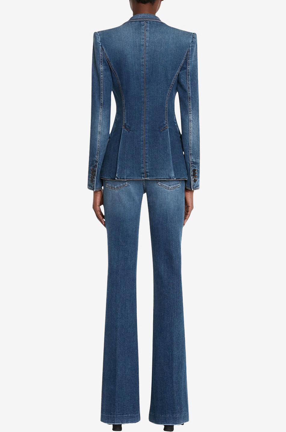 ALEXANDER McQUEEN Blazer cintré en denim Femme BLEU 3