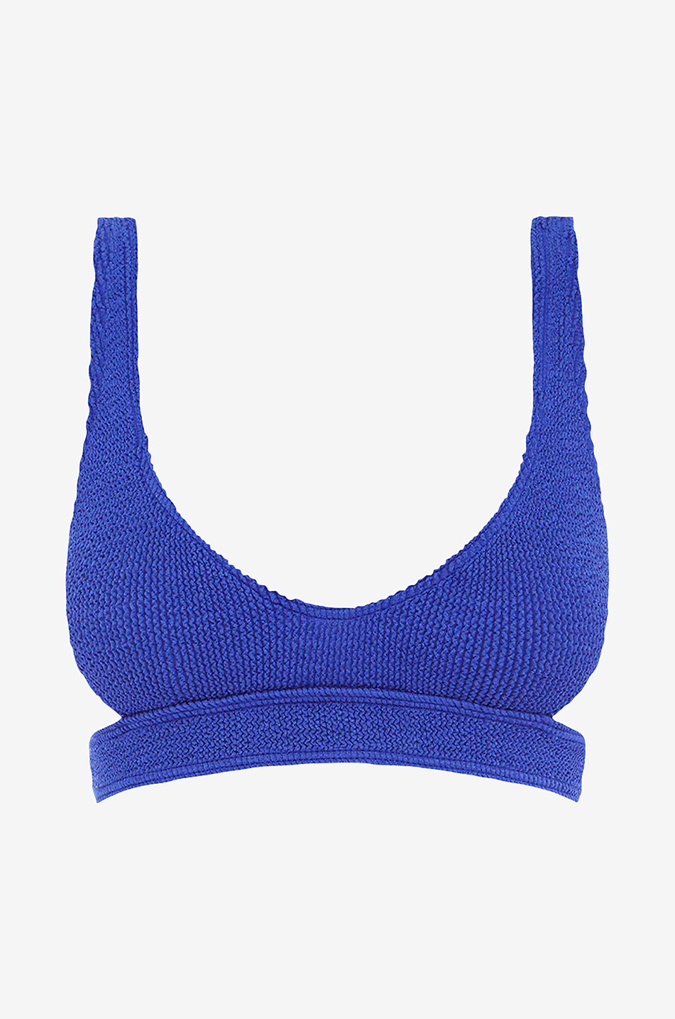 BOND-EYE Sport-BH-Bikinitop aus Seersucker Nino Damen BLAU 1