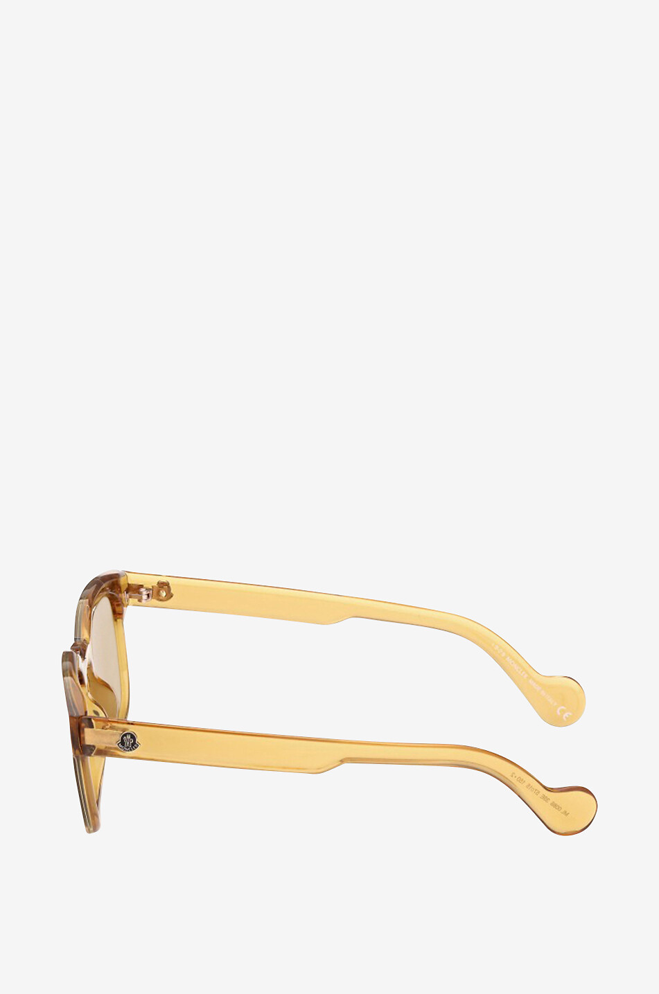 MONCLER Transparente quadratische Sonnenbrille Damen BEIGE 3