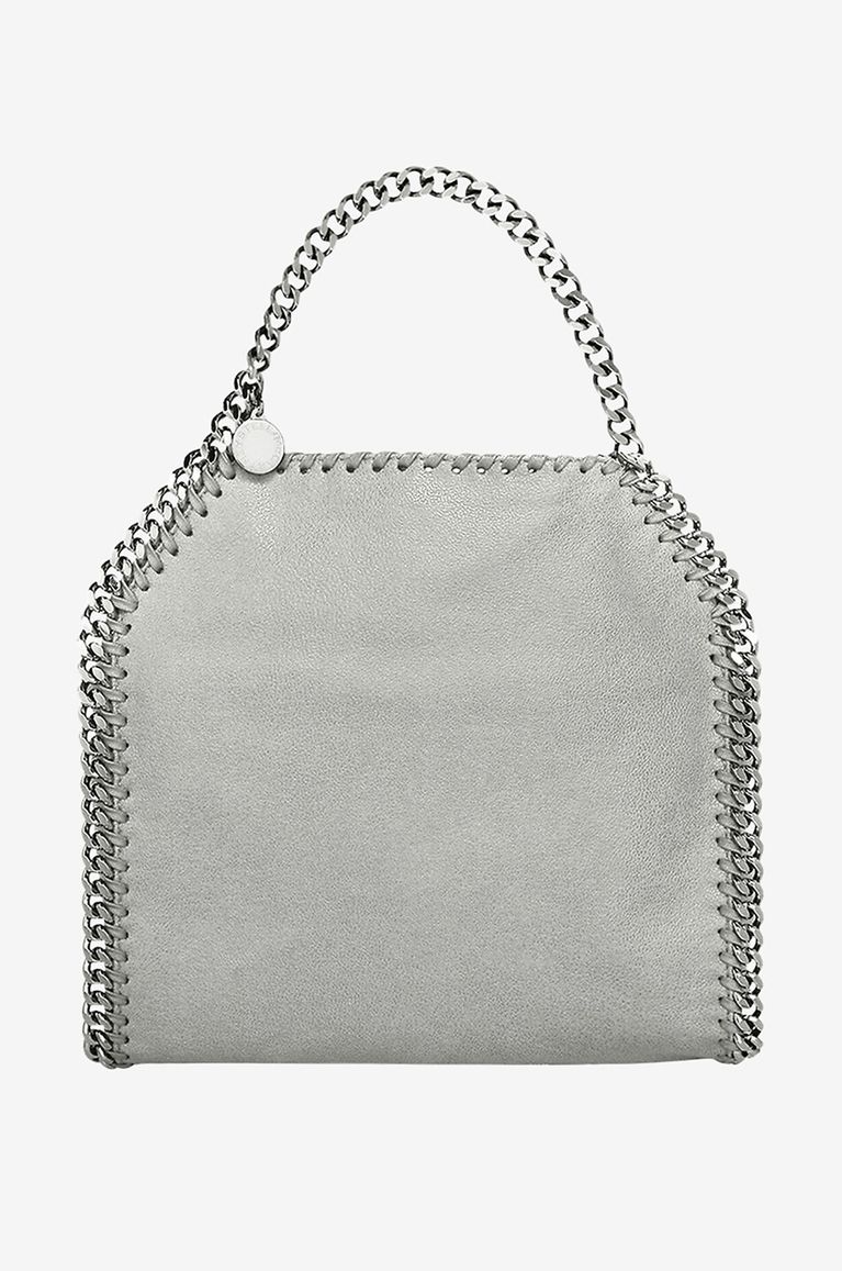 STELLA McCARTNEY Petit sac cabas en daim synthétique Falabella Shaggy Deer Mini Tote Femme GRIS CLAIR 1