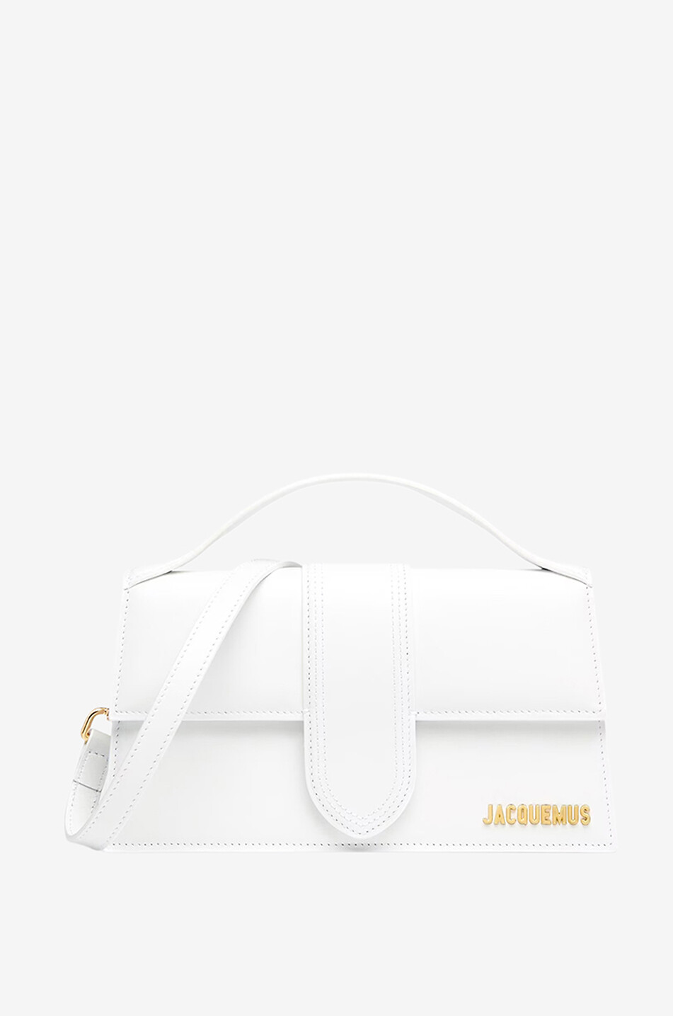 JACQUEMUS Le Grand Bambino smooth leather handbag Women WHITE 1