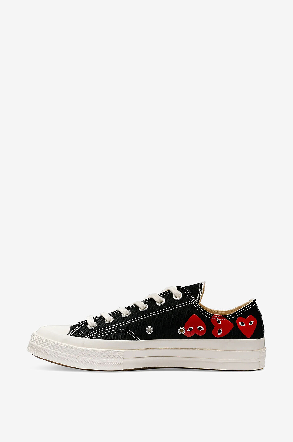 CDG Chuck 70 Multi Hearts low top lace up fabric sneakers COMME DES GARCONS PLAY Bongenie