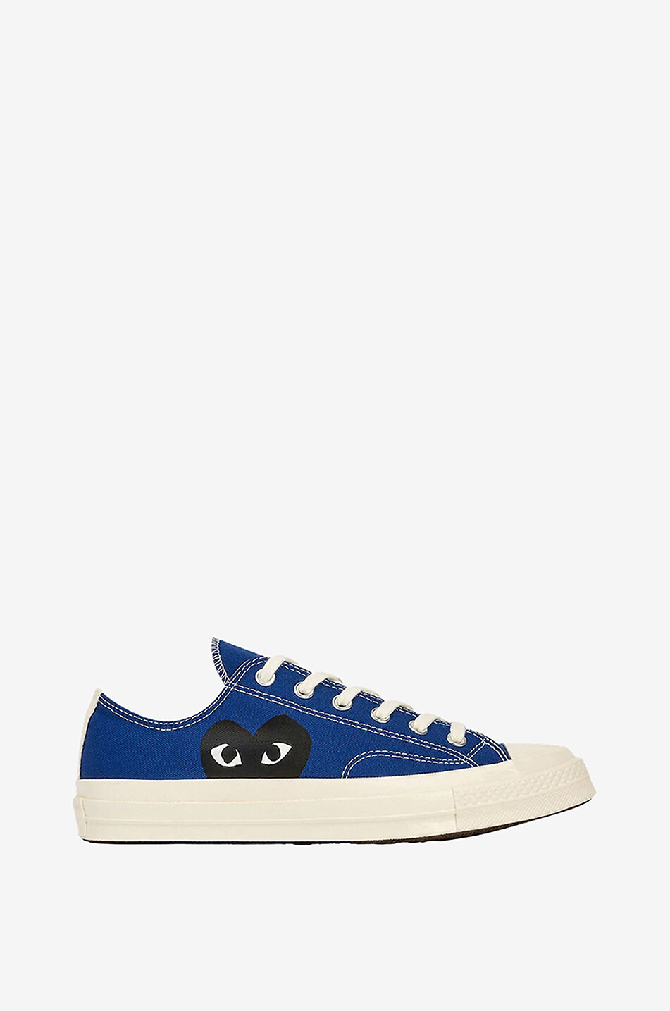 COMME DES GARCONS PLAY Baskets basses à lacets en toile CDG Chuck 70 Single Black Heart Femme BLEU 1