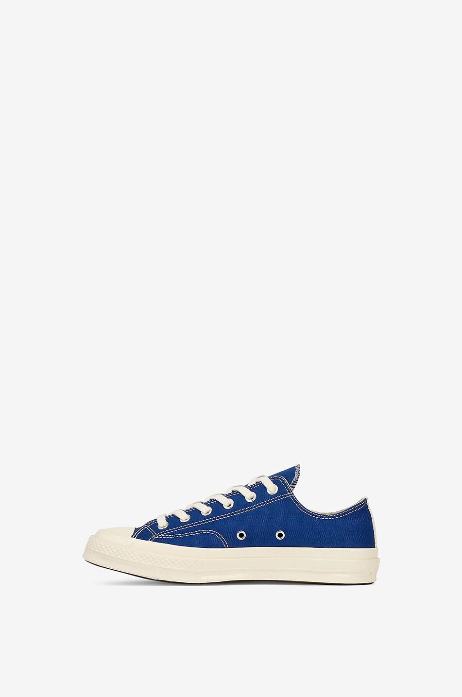COMME DES GARCONS PLAY Baskets basses à lacets en toile CDG Chuck 70 Single Black Heart Femme BLEU 3