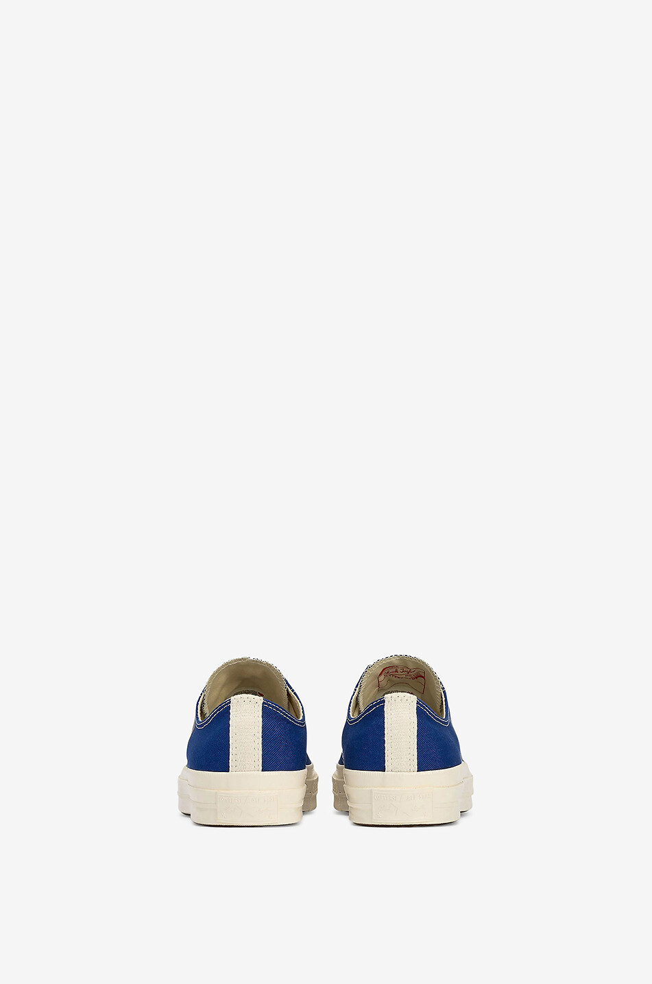 COMME DES GARCONS PLAY Baskets basses à lacets en toile CDG Chuck 70 Single Black Heart Femme BLEU 4