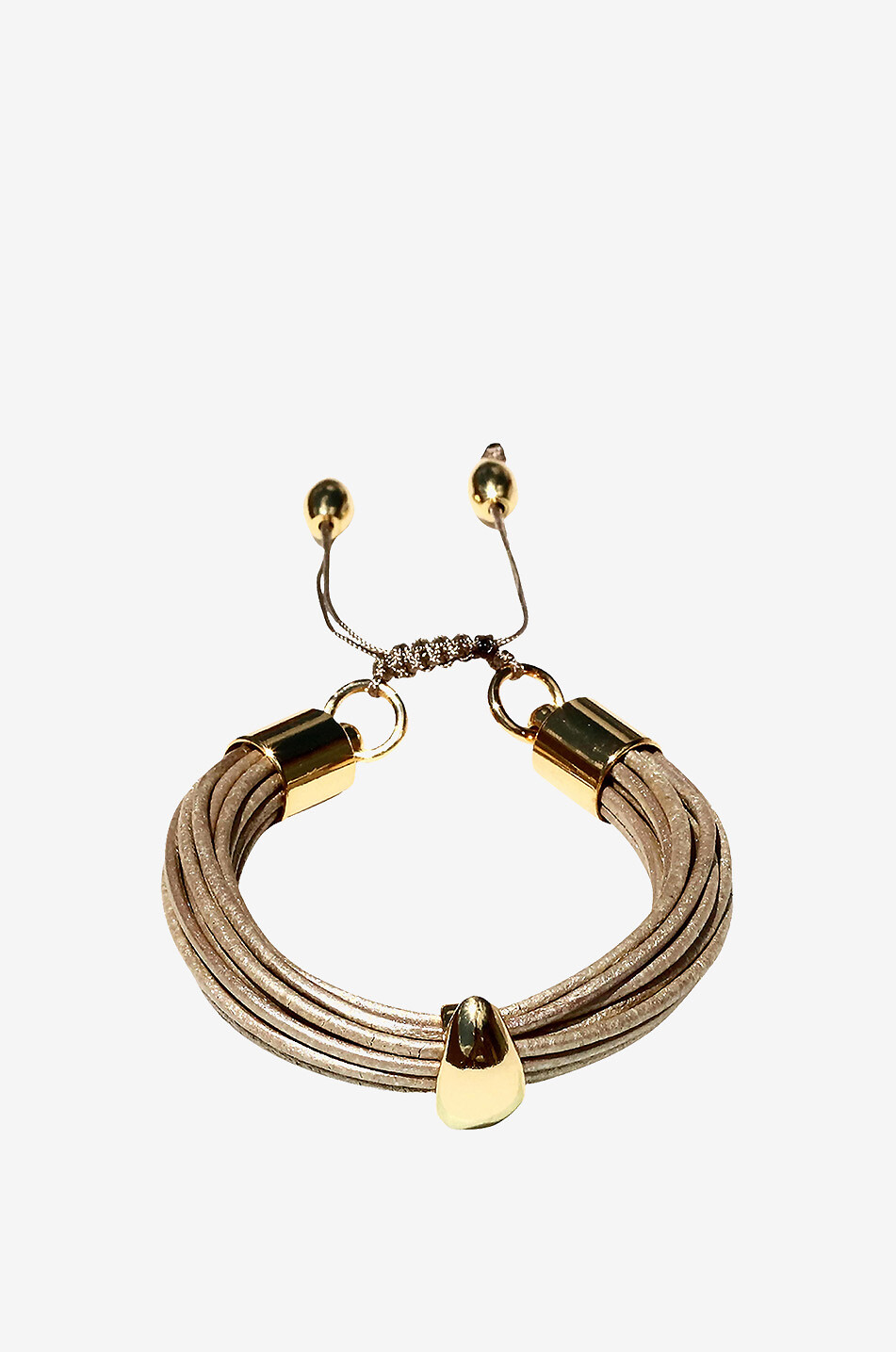 TOHUM Bracelet en cuir Mali Femme BEIGE 1