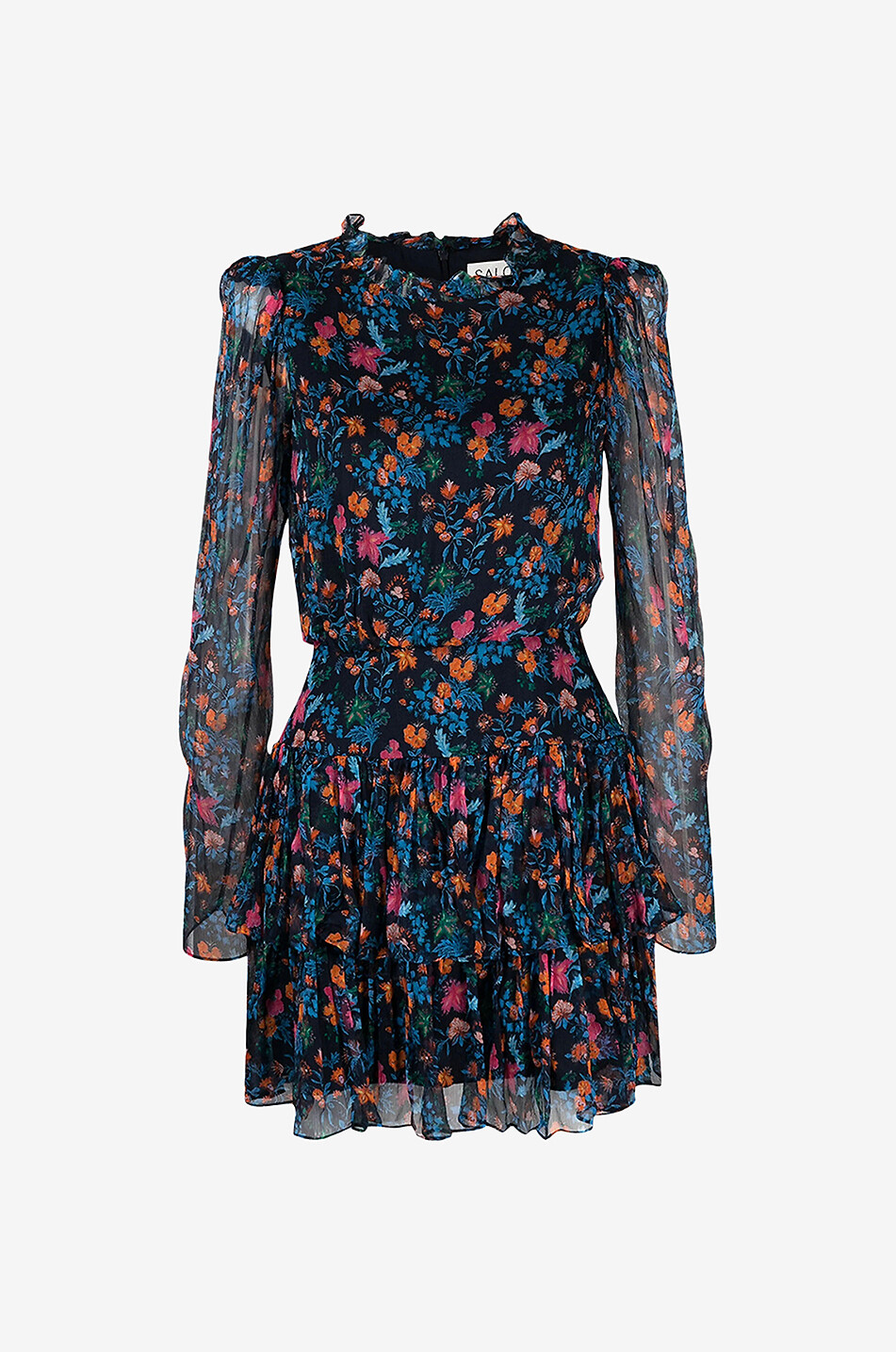 SALONI Ava B silk short dress Women MULTI COLOURED 2 1