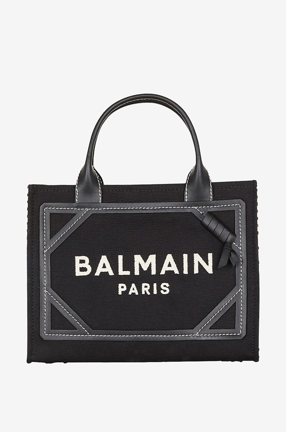 B-Army monogram canvas and leather tote bag