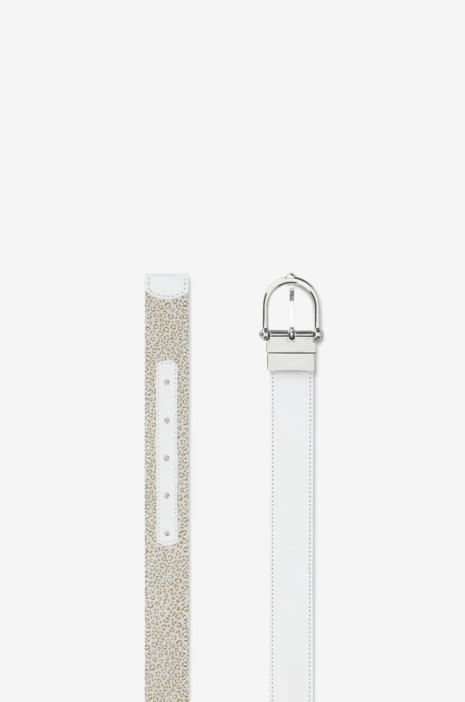 CHERVO Ceinture réversible imprimée Ucci 051A  BLANC 3