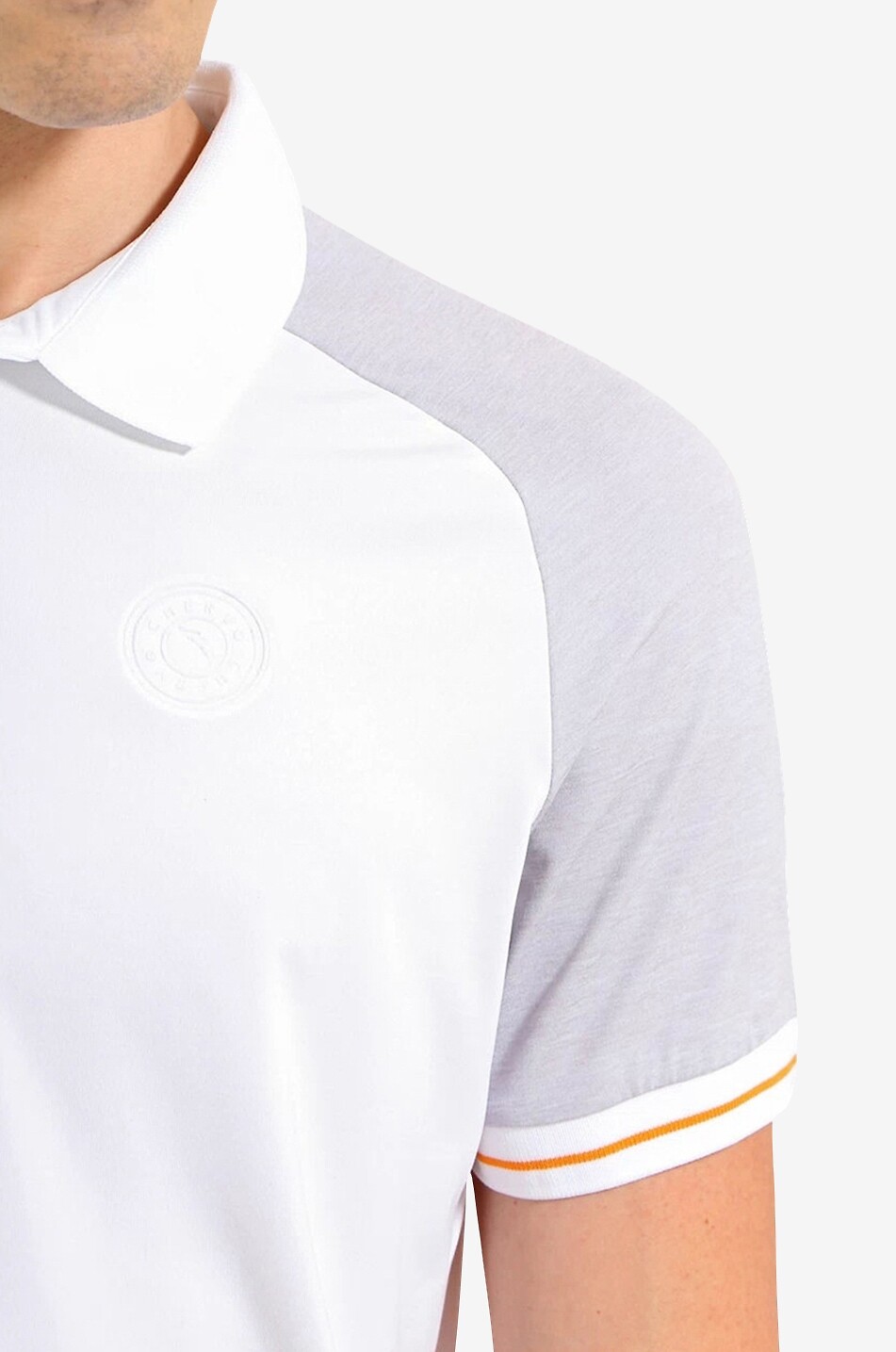 CHERVO Arachide 100 colour block polo shirt Men WHITE 4