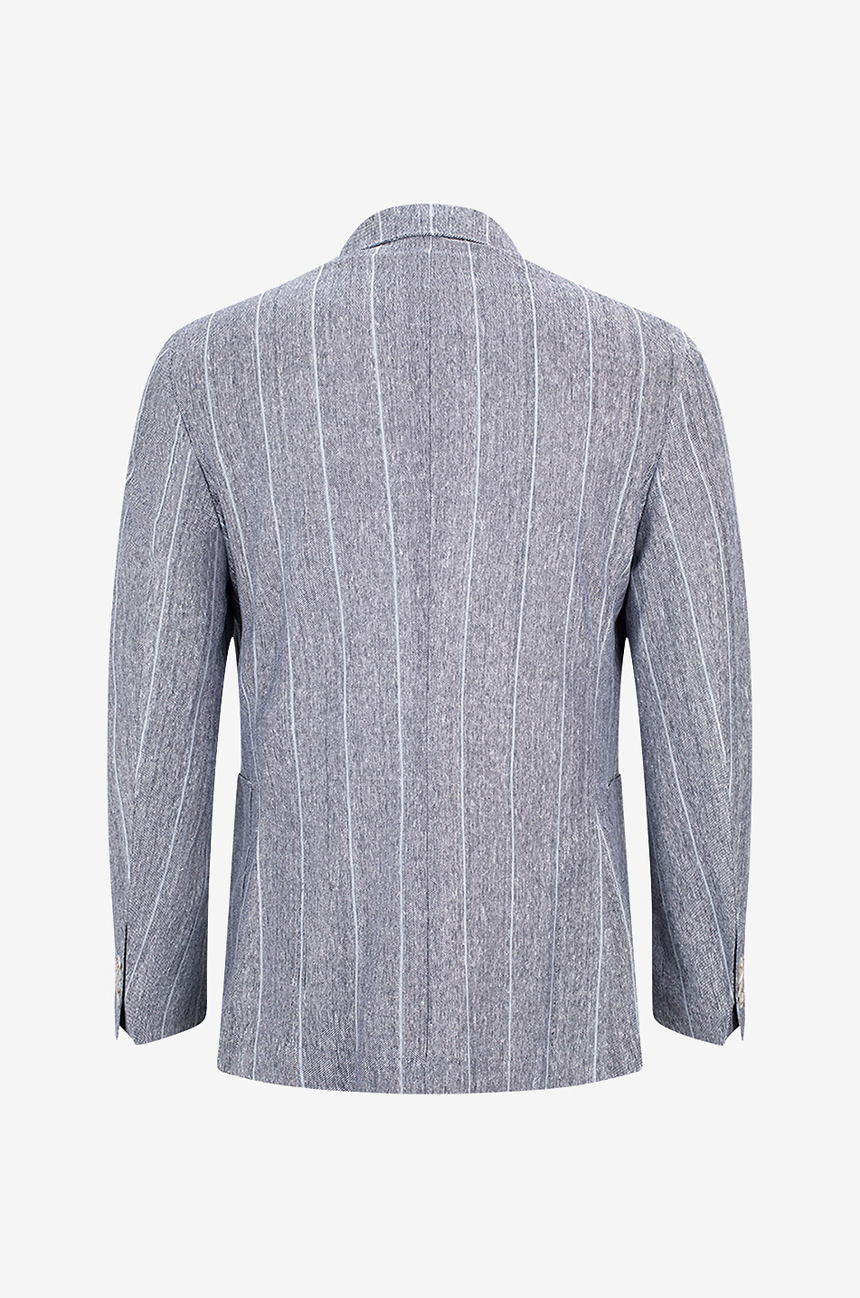 Zweireihiger Nadelstreifenblazer aus Leinen und Baumwolle