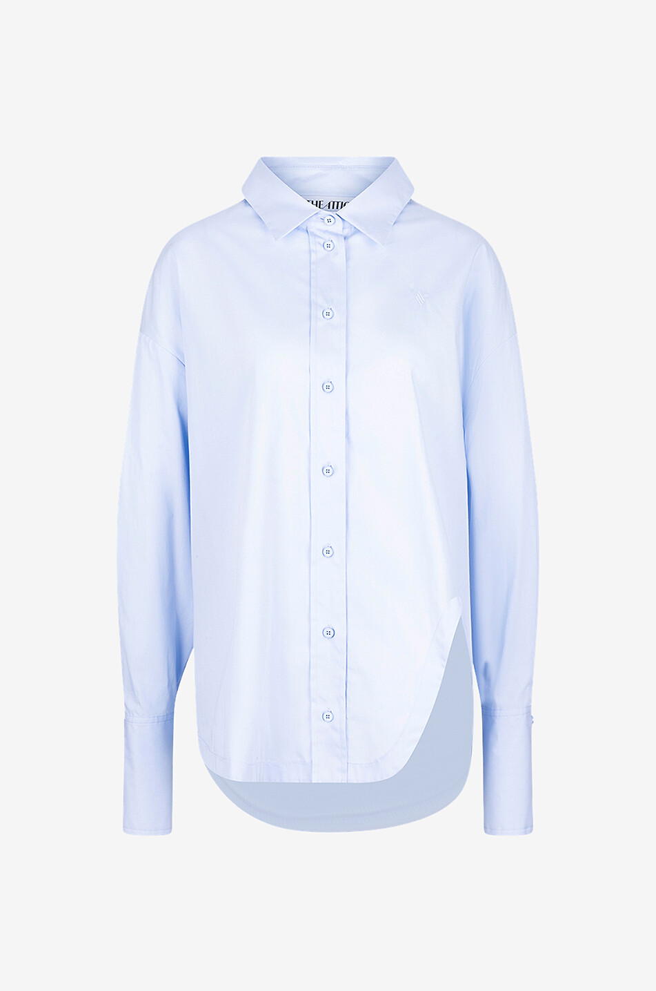 THE ATTICO Diana cotton long-sleeved shirt Women BLUE 1