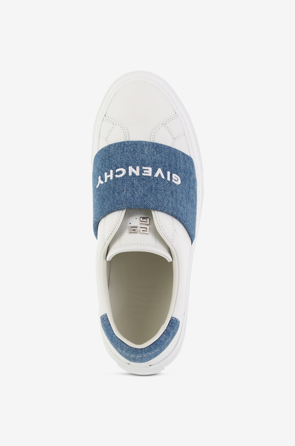 GIVENCHY City Sport low-top leather and denim slip-on sneakers Women BLUE 5