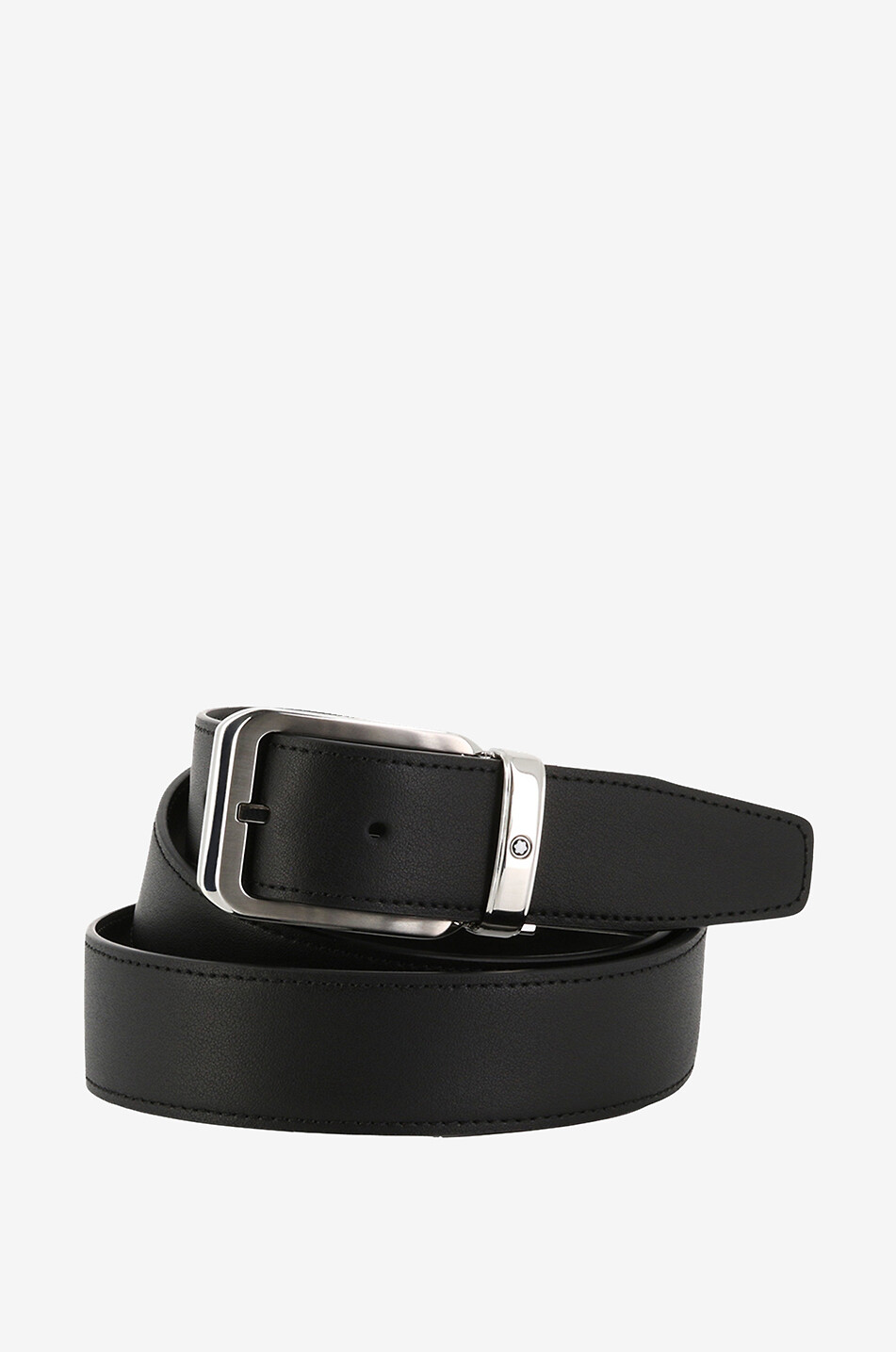 Black 35 mm leather belt