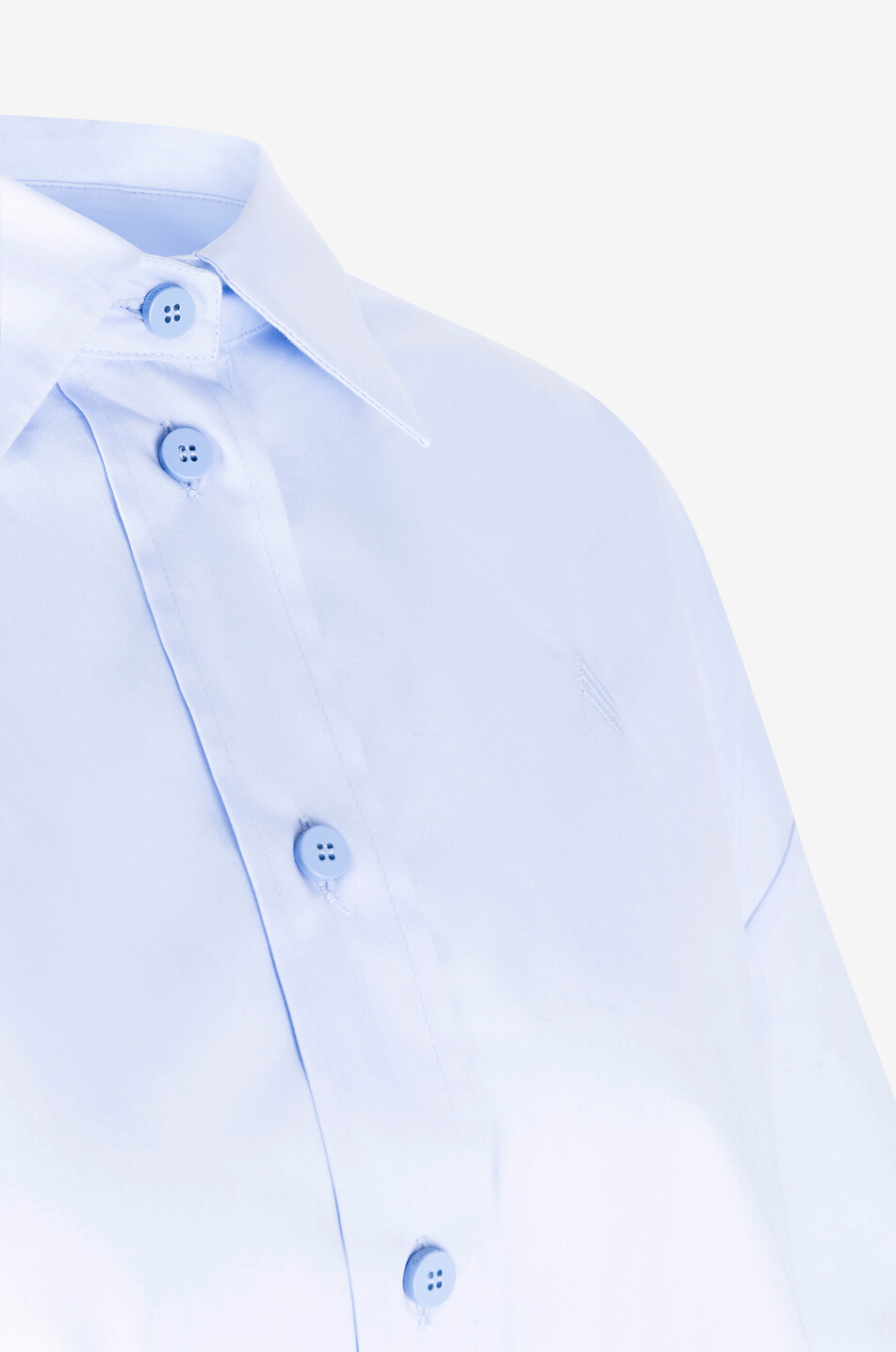 THE ATTICO Diana cotton long-sleeved shirt Women BLUE 3