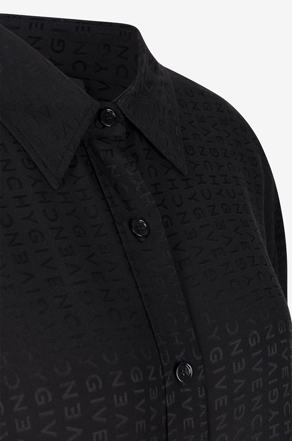 Chemise oversize en jacquard de soie motif logo