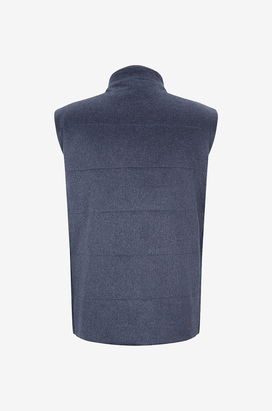 MAURIZIO BALDASSARI Cashmere sleeveless down jacket Men MEDIUM BLUE 2