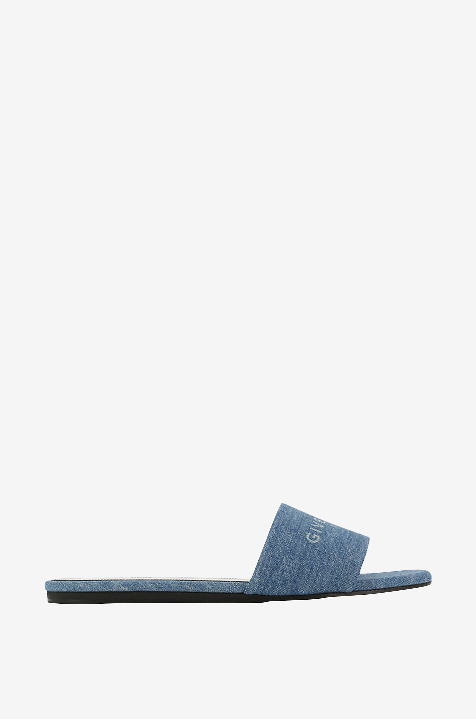 Mules plates en denim délavé imprimées GIVENCHY